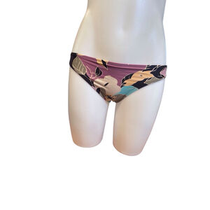 Women's Salt & Cove Swim Bottom XS Black Multi Floral